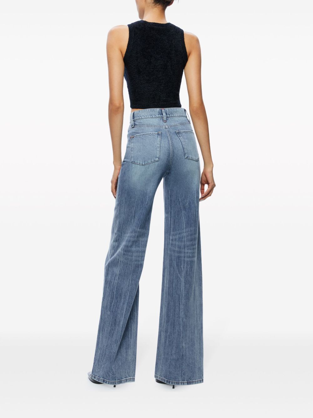 Shop Alice And Olivia Weezy Straight-leg Jeans In Blau