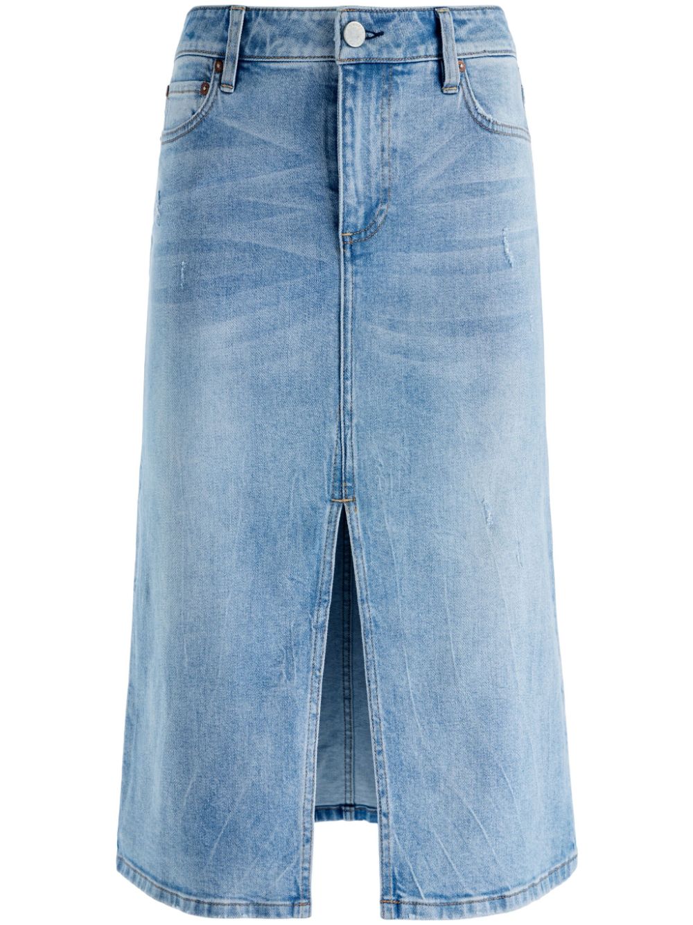 Rye low-rise denim skirt