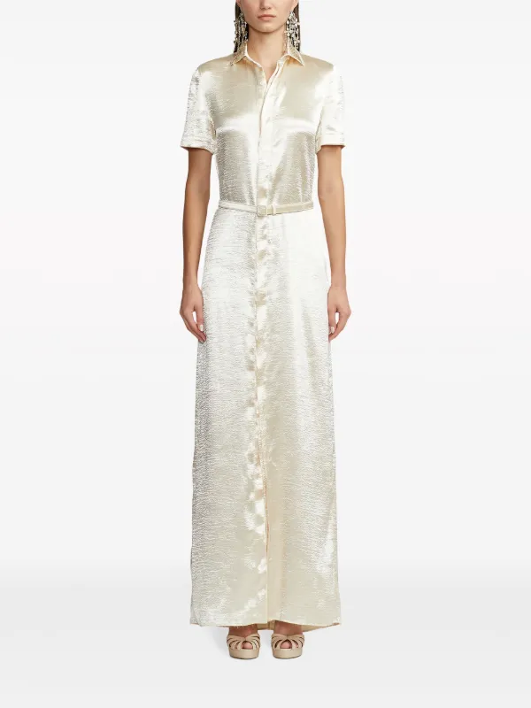 Ralph Lauren Collection short-sleeved Satin Shirt Dress | Neutrals | FARFETCH JO Ralph Lauren Collection short-sleeved Satin Shirt Dress | Neutrals | FARFETCH JO
