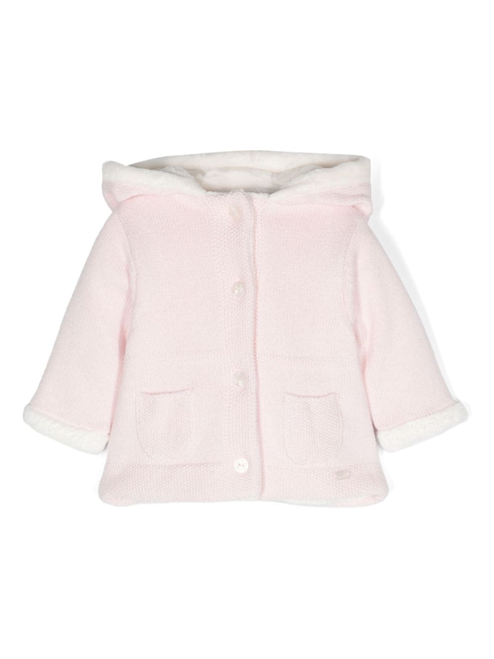 Tartine Et Chocolat Babies' Pompom-detail Hooded Coat In Pink