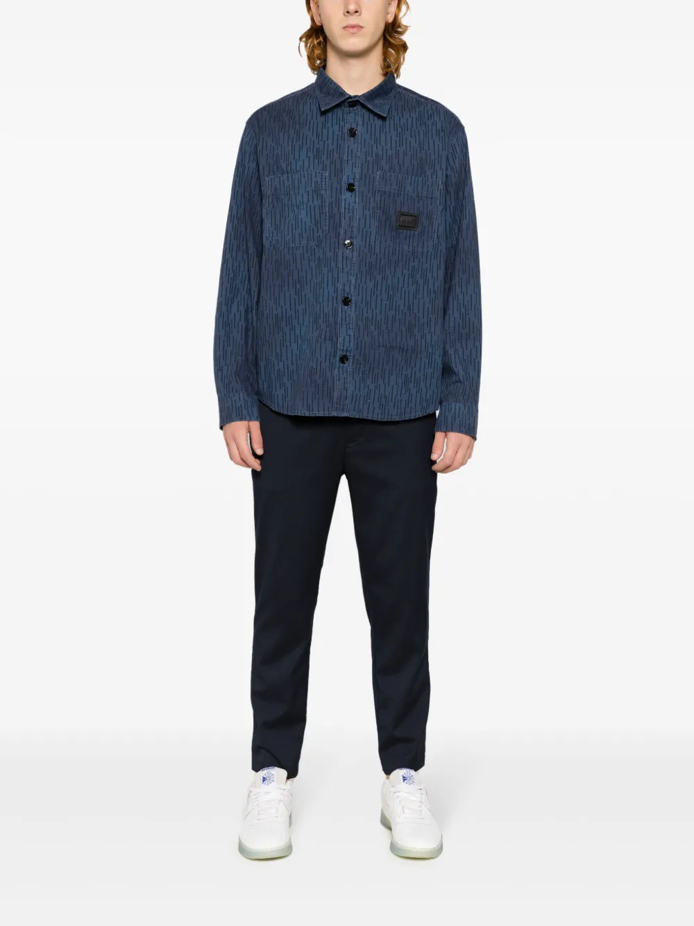 HUGO Camisa de popeline com estampa geométrica | Image 2