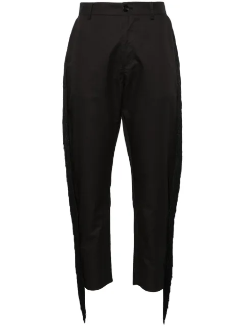 PINKO fringed straight-leg trousers