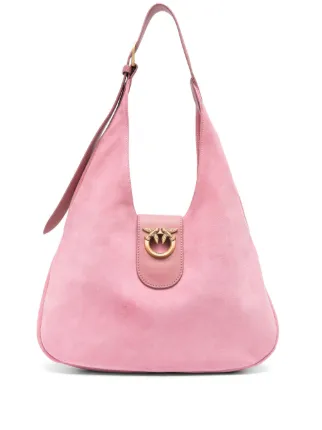 PINKO Love Birds Suede Shoulder Bag Pink FARFETCH AZ