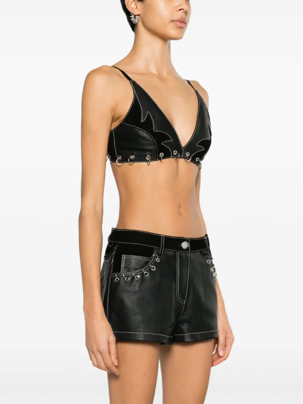 Leather bralette top on sale