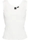 PINKO V-neck open-knit tank top - White