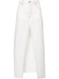 PINKO embroidered denim skirt - White