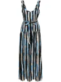 PINKO Once striped maxi dress - Blue