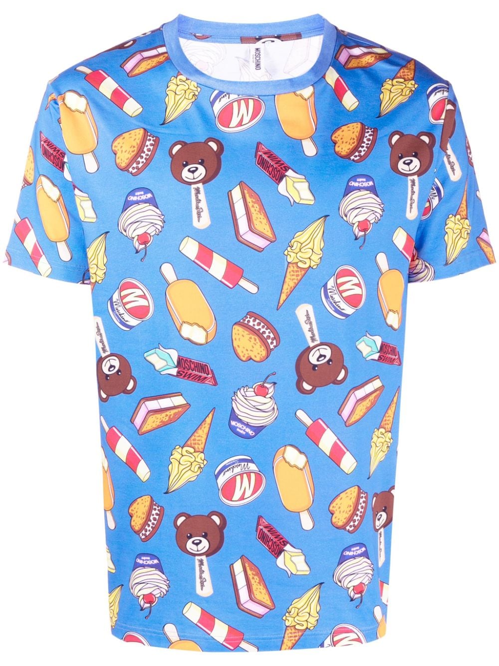 Moschino T-shirt met print Blauw