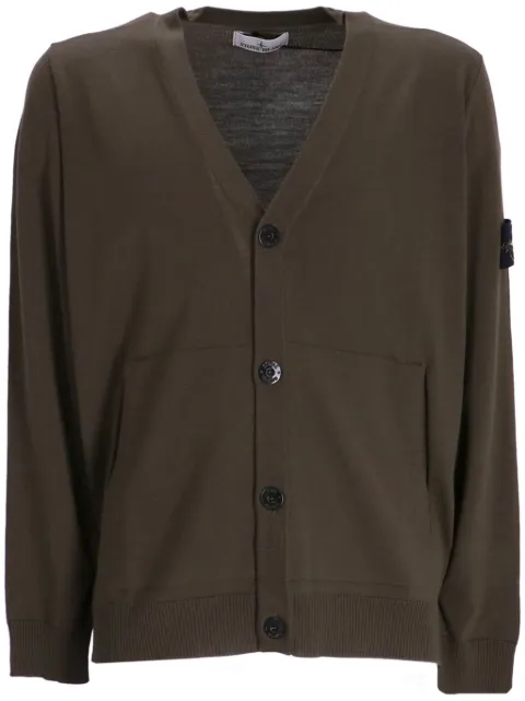 Stone Island Compass-badge V-neck cardigan