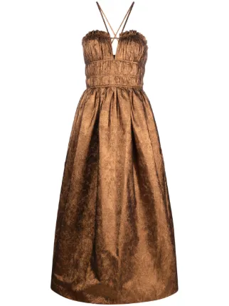 ulla johnson brown dress Ulla johnson Size 12 Brown Multi Maja Dress main image 1