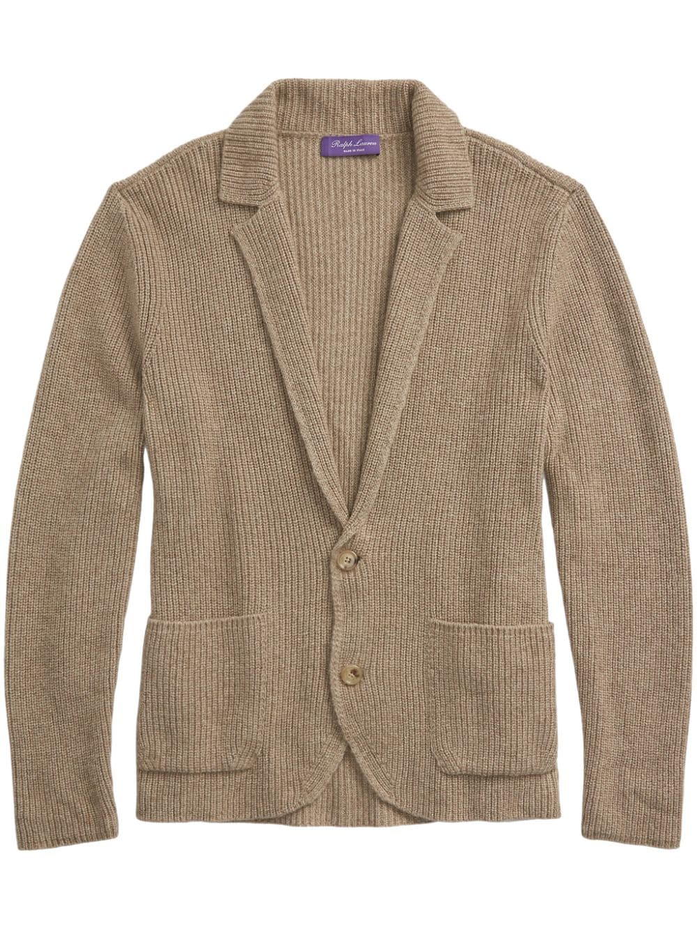 Ralph Lauren Purple Label Cashmere-blend Blazer Cardigan In Neutrals