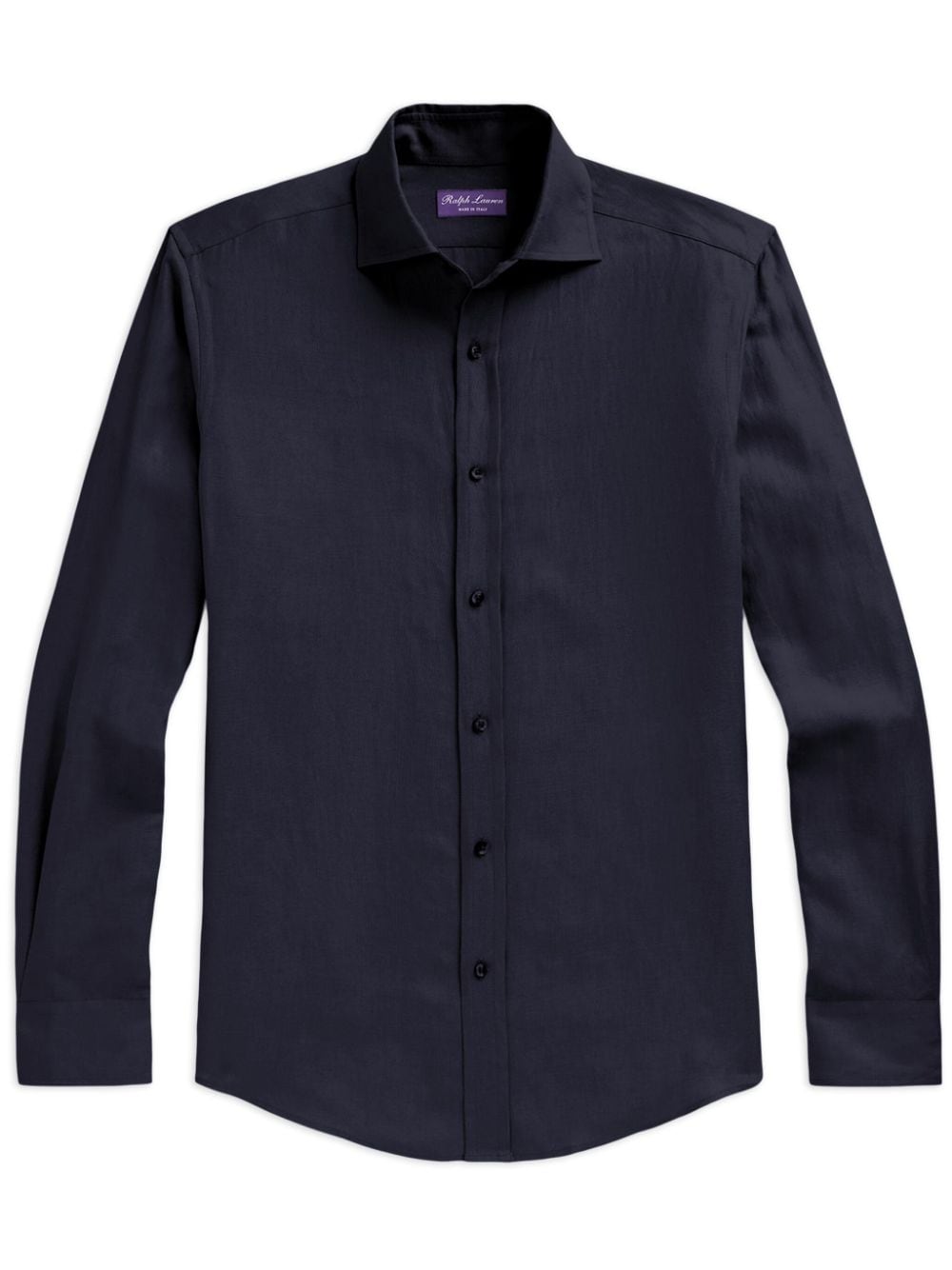 Ralph Lauren Purple Label Overhemd van zijde-linnenblend Blauw