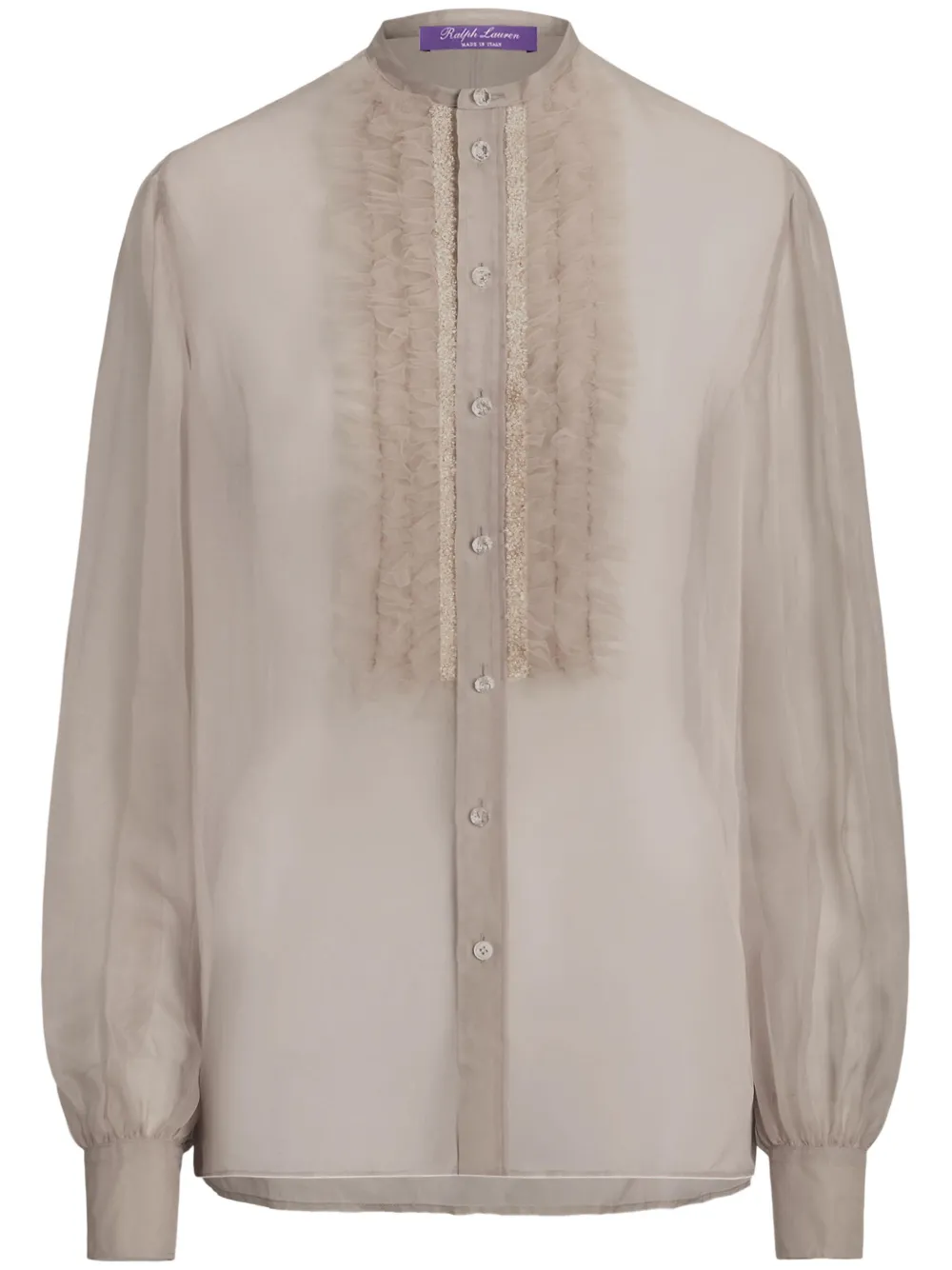 Ralph Lauren Silk-blend Shirt In Neutral