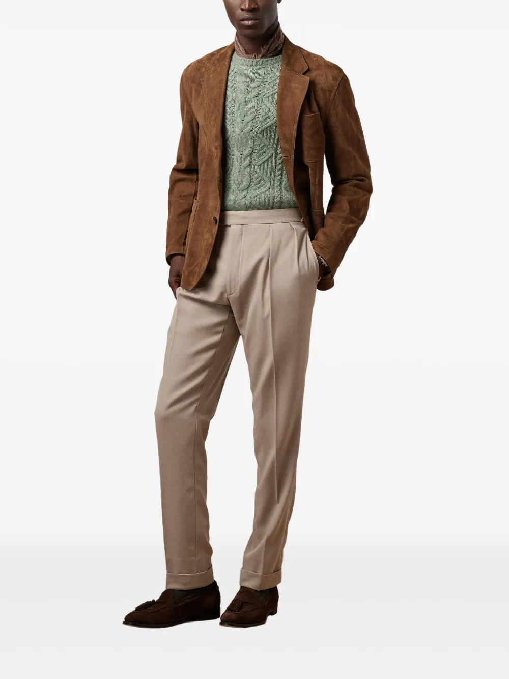 Ralph Lauren Purple Label suede single-breasted blazer | Blazers | Image 2
