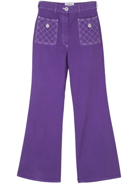CHANEL Pre-Owned 2000s Interlocking CC-buttons trousers