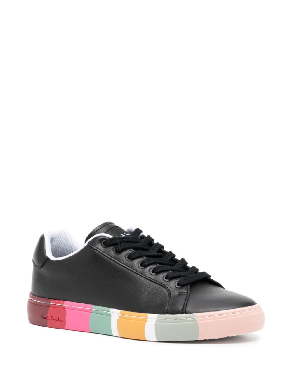 Shop Paul Smith Lapin Leather Sneakers In Black