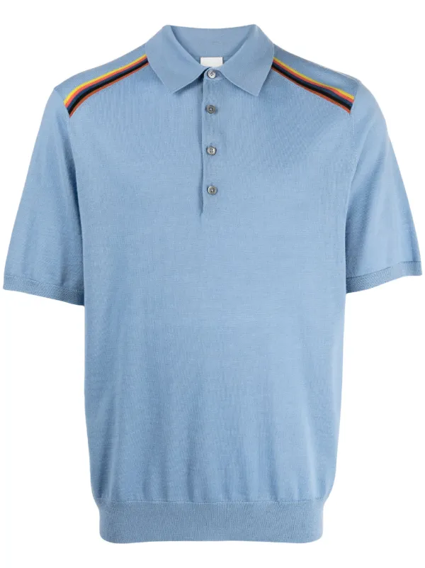 Paul smith artist outlet stripe polo shirt