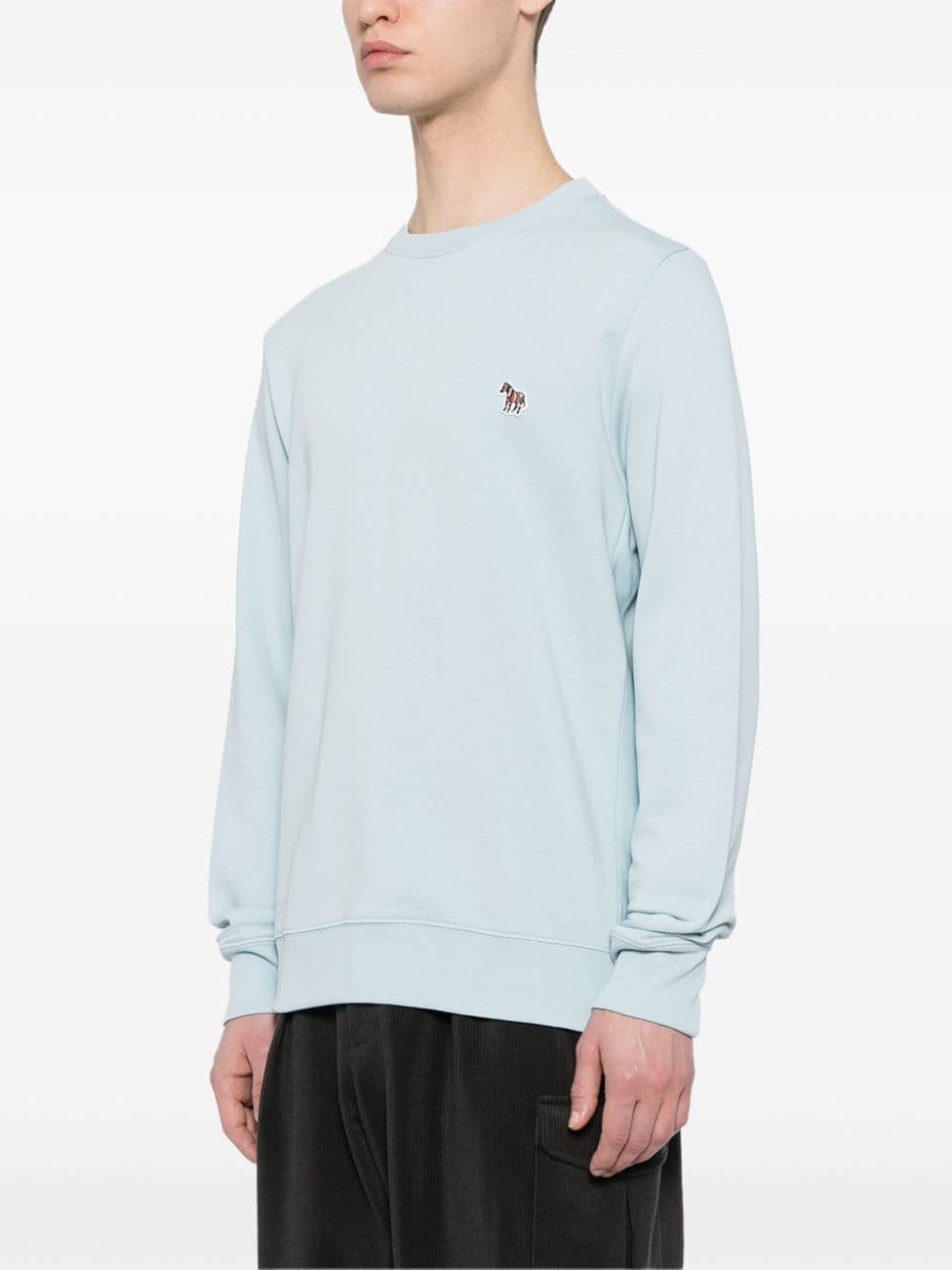 Shop Ps By Paul Smith Logo-embroidered Sweatshirt In Blue