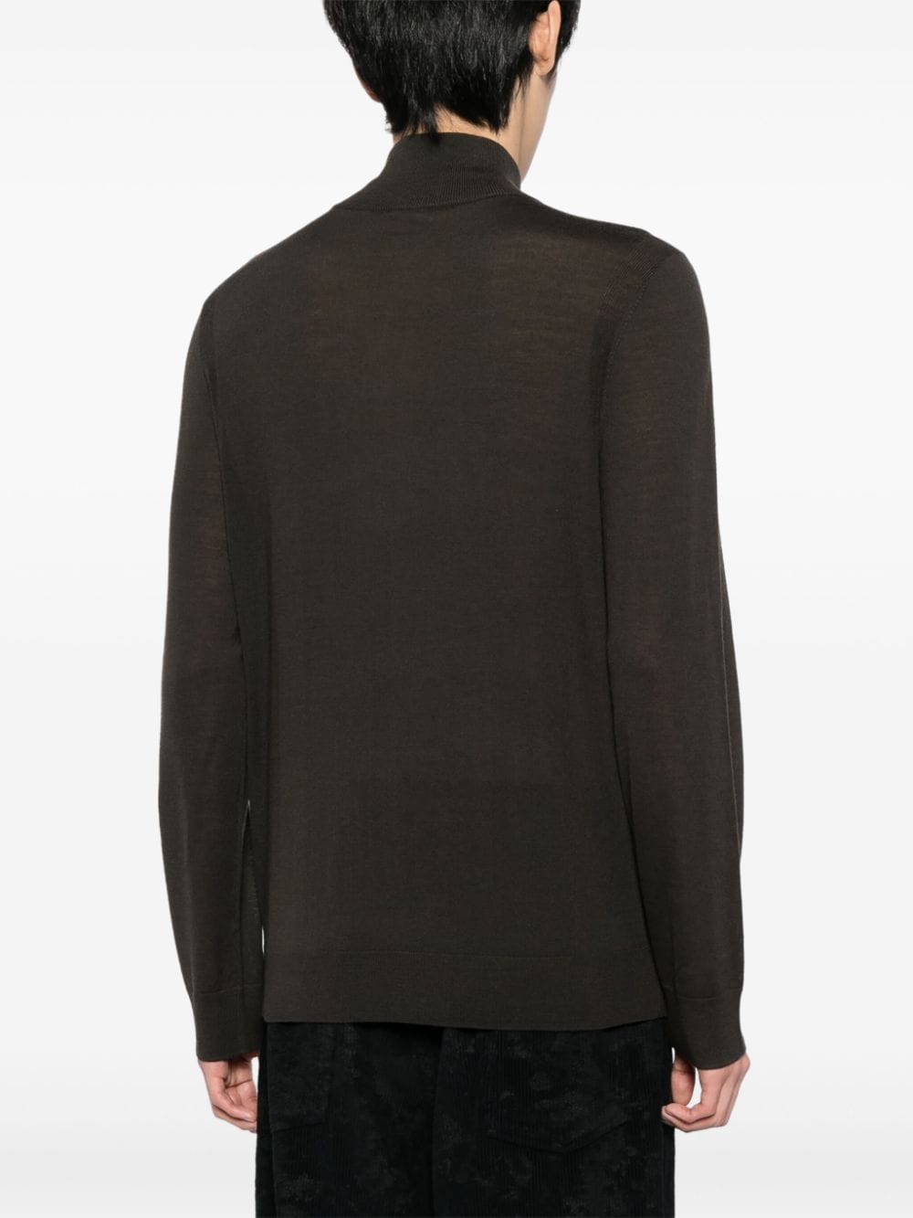 Shop Paul Smith Zip-up Merino Cardigan In Green