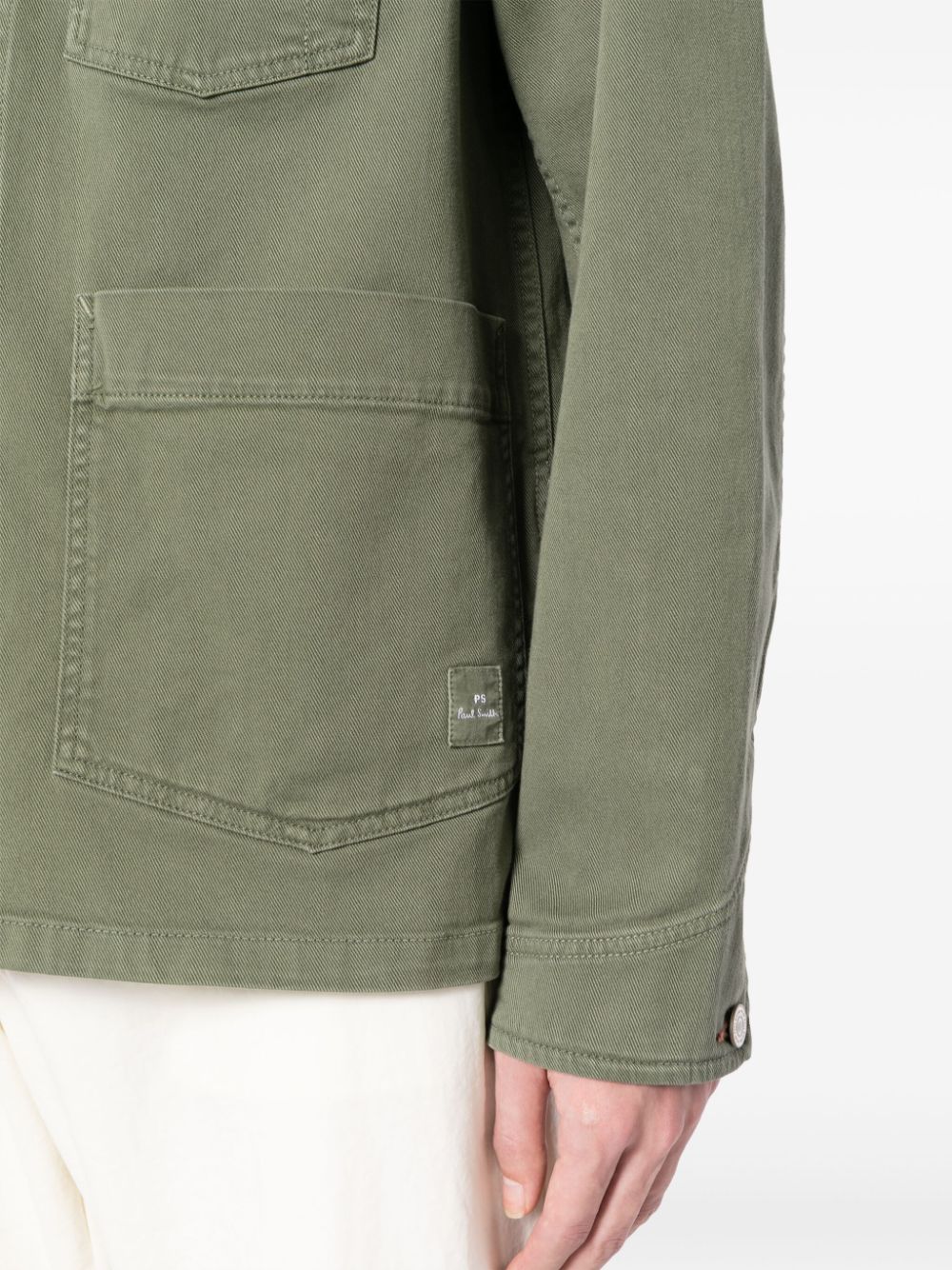 Shop Ps By Paul Smith Organic-cotton Shirt Jacket In Green