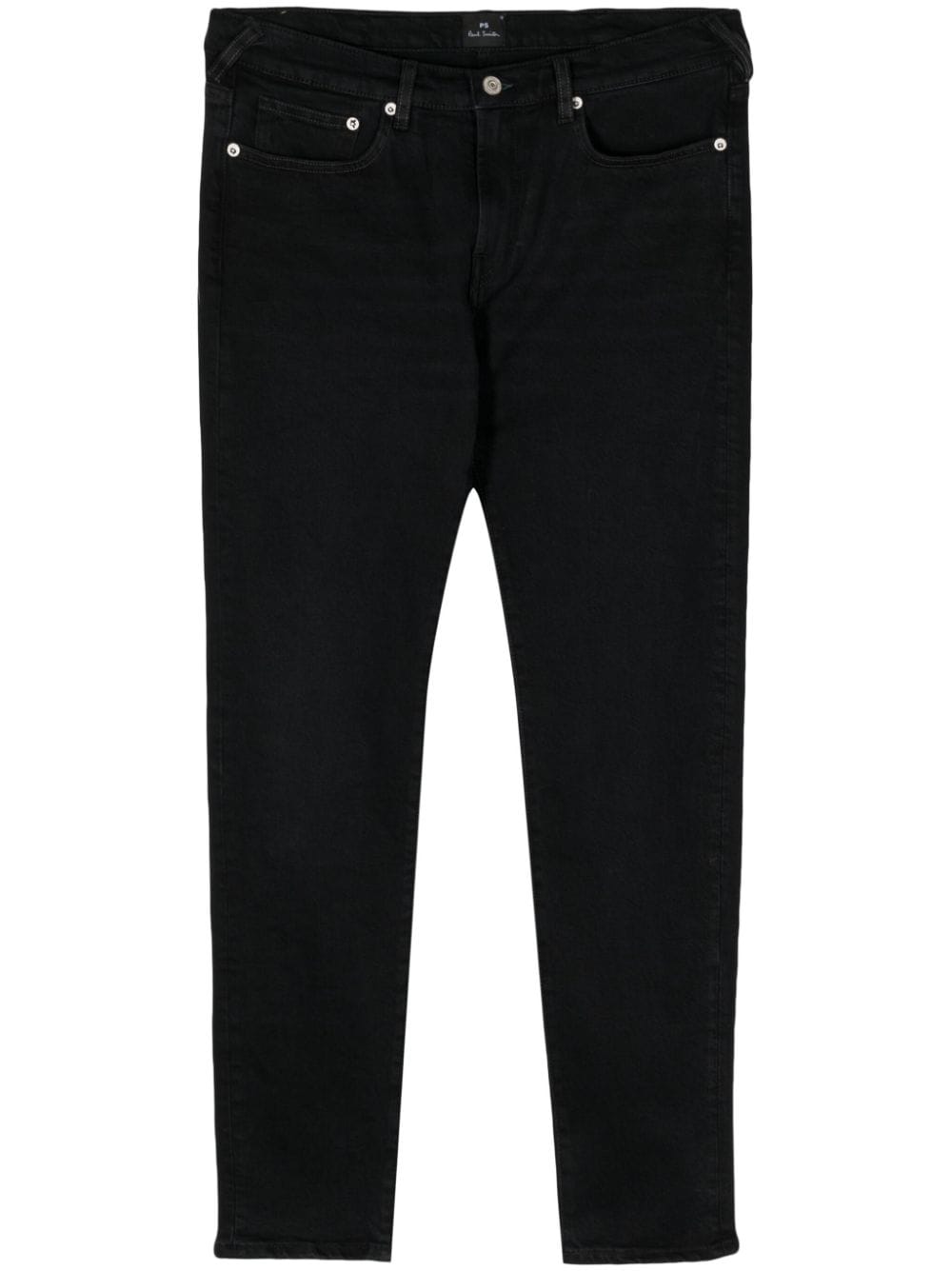 Ps By Paul Smith Low-rise Straight-leg Jeans In Black