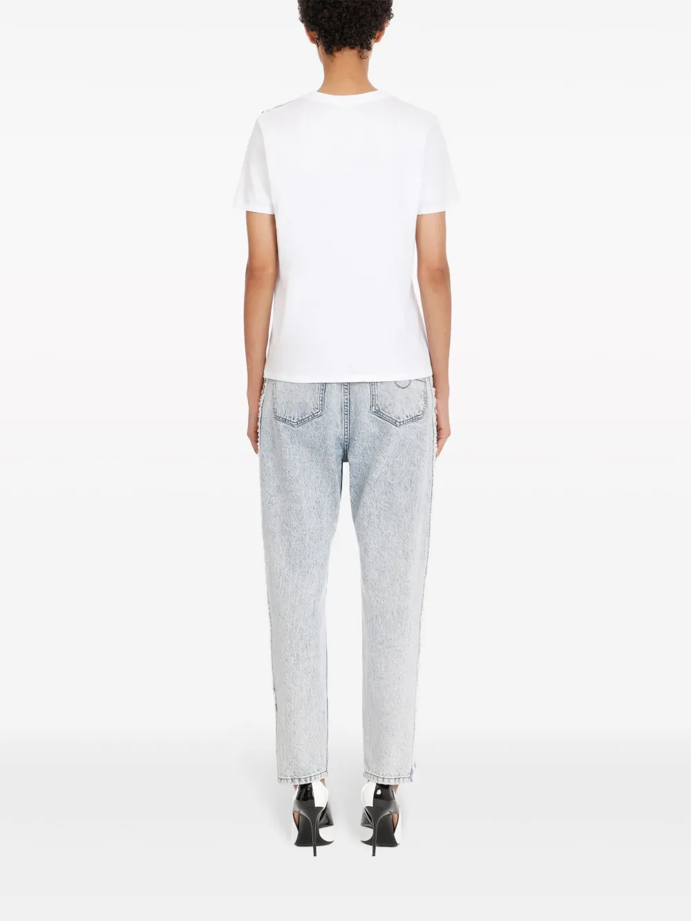 Balmain T-shirt met logoprint Wit