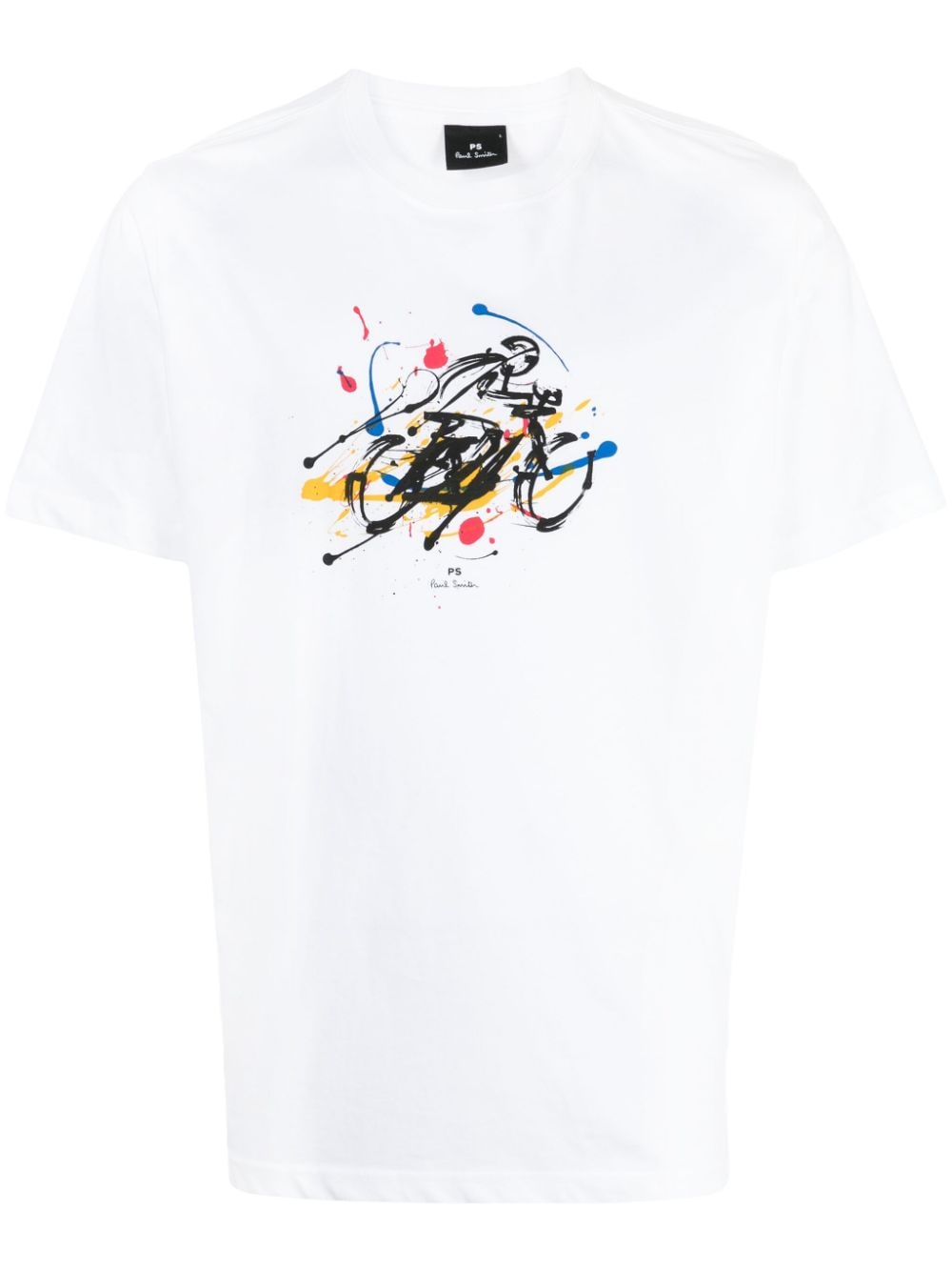 Ps By Paul Smith Logo-embroidered Organic-cotton T-shirt In White