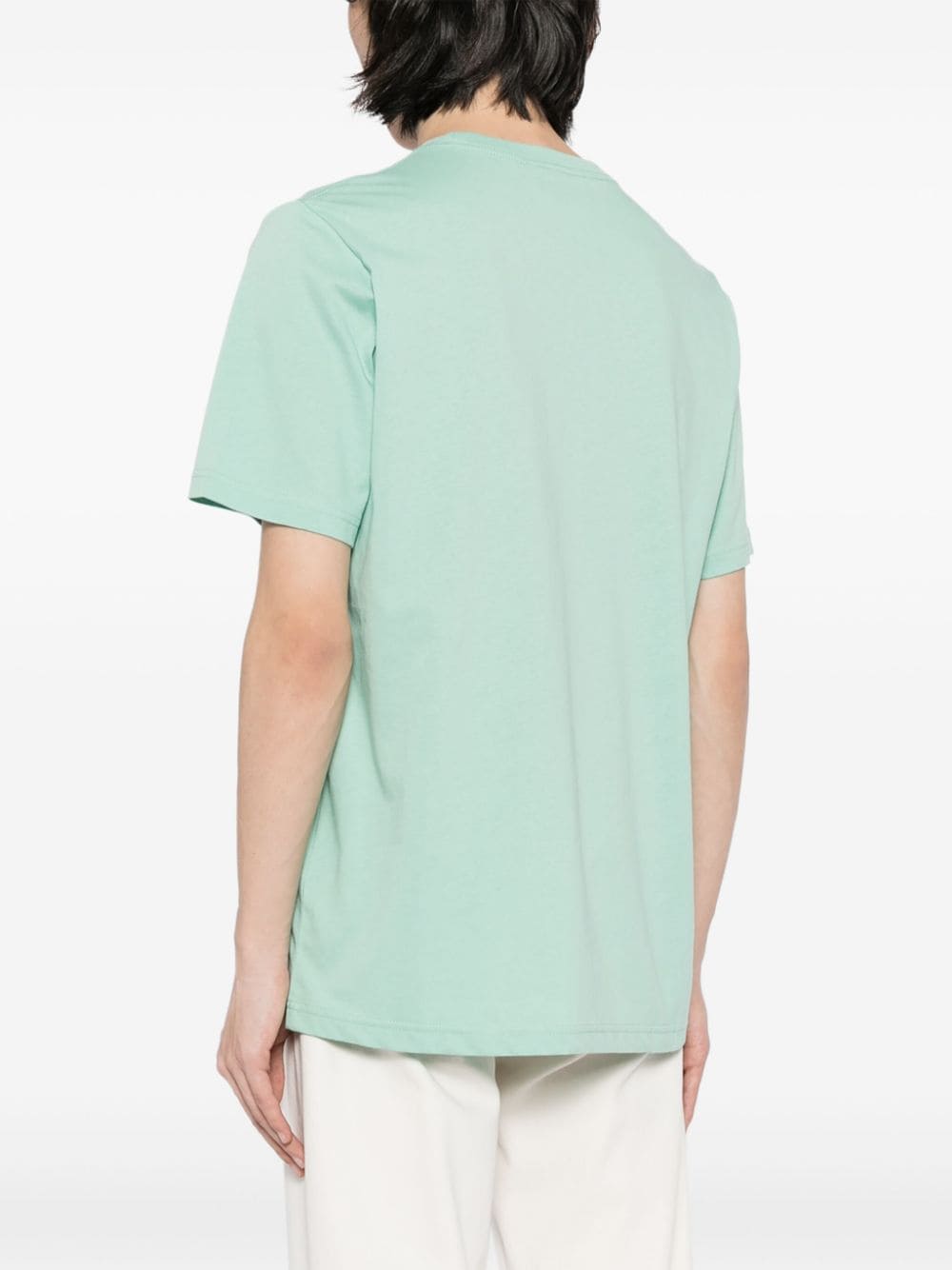 Shop Ps By Paul Smith Logo-embroidered Cotton T-shirt In Green