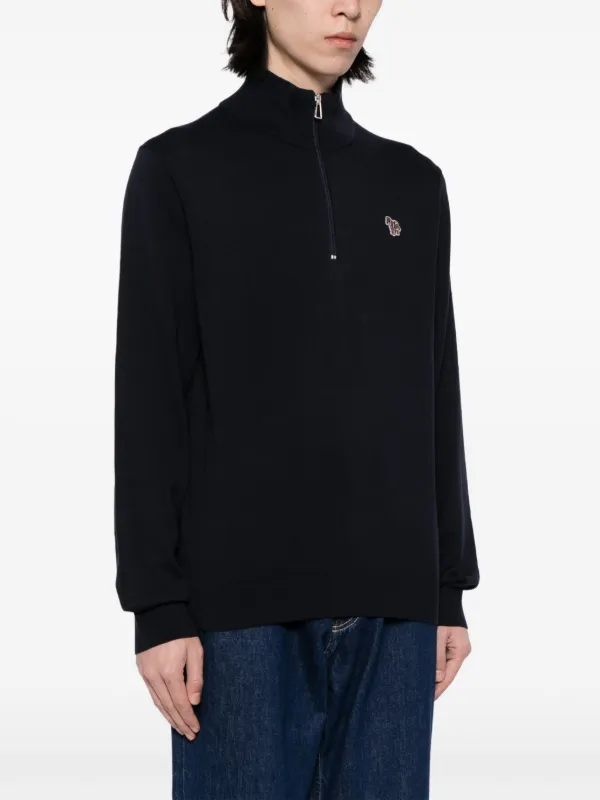 PS Paul Smith ゼブラ ハーフジップ スウェットシャツ