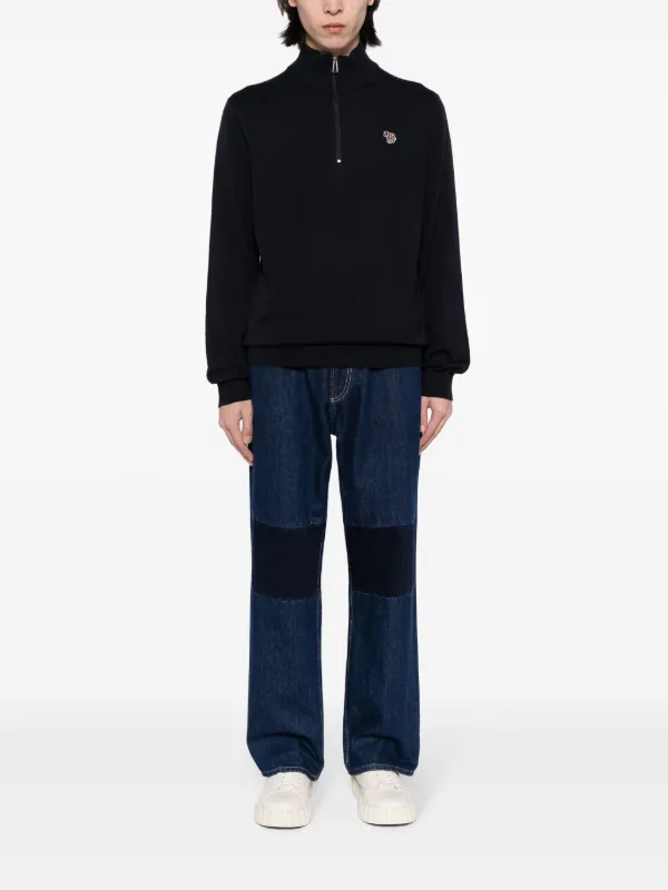 PS Paul Smith ゼブラ ハーフジップ スウェットシャツ