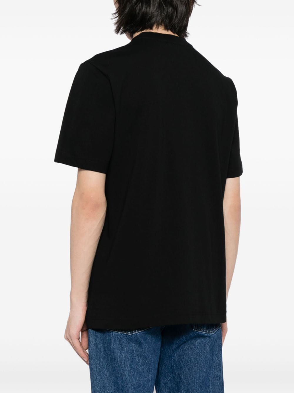 Shop Ps By Paul Smith Zebra-print Organic-cotton T-shirt In Black