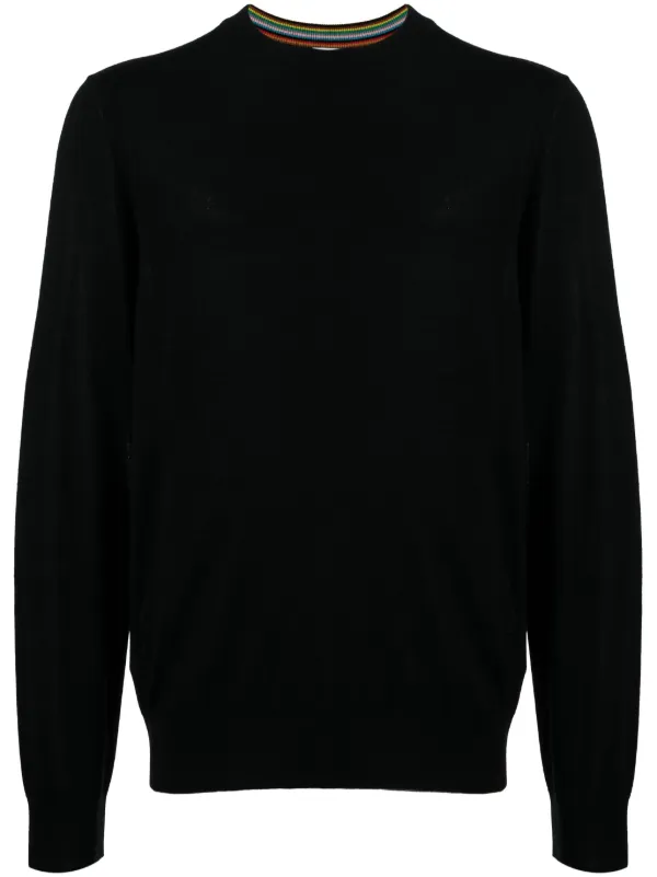 Paul Smith Pull Leger En Laine Merinos Noir FARFETCH MA