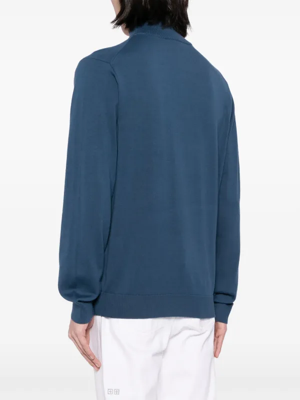 PS Paul Smith ゼブラ ハーフジップ スウェットシャツ | ブルー PS Paul Smith ゼブラ ハーフジップ スウェットシャツ | ブルー