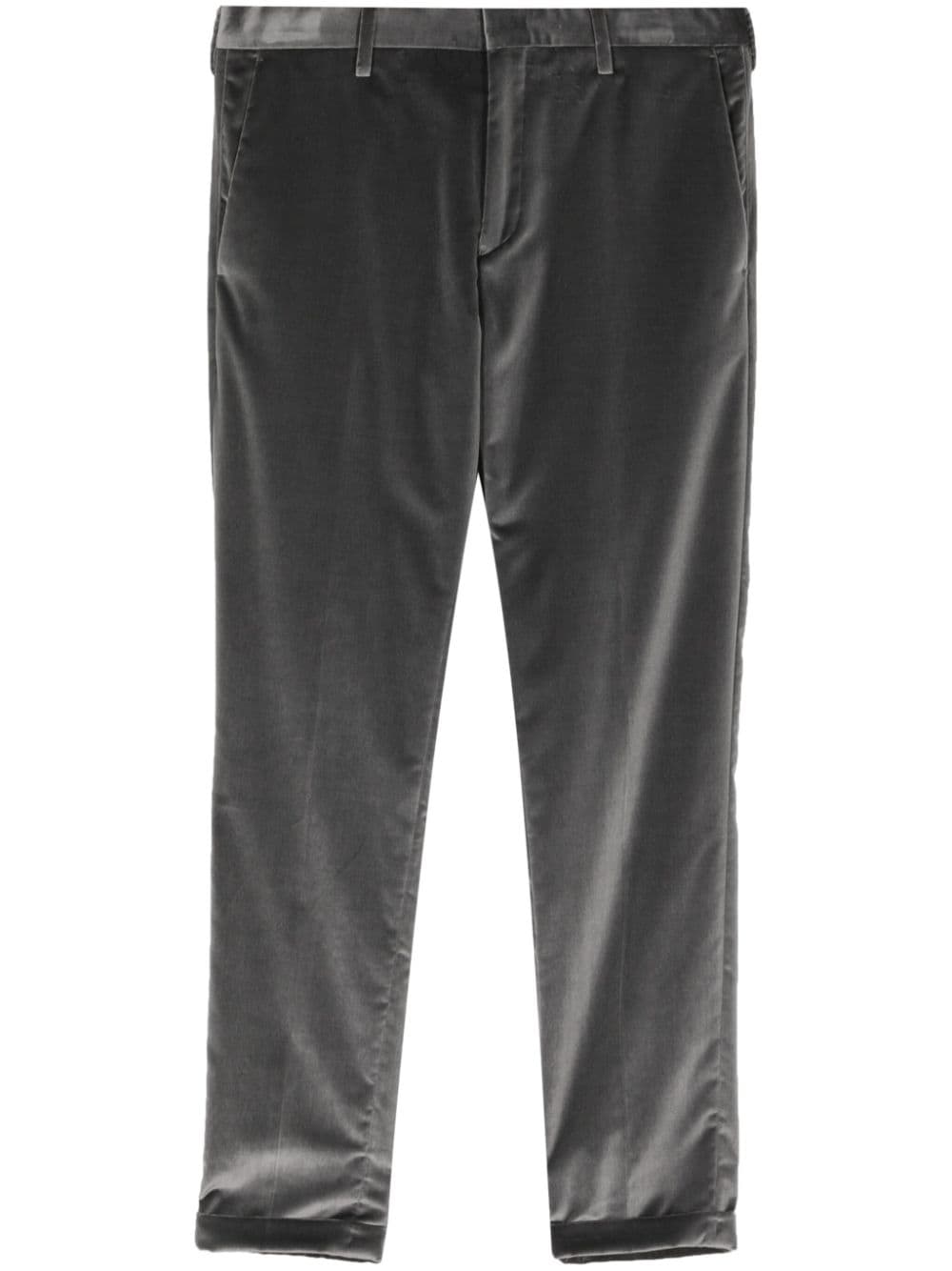Paul Smith Slim-cut Velour Trousers In Grau