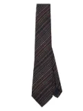 Paul Smith Signature Stripe houndstooth tie - Black