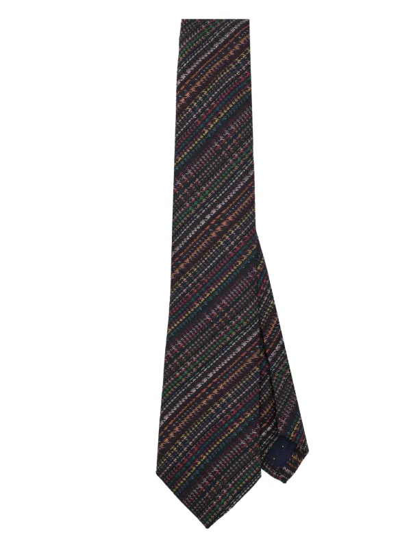 Paul Smith Signature Stripe houndstooth tie