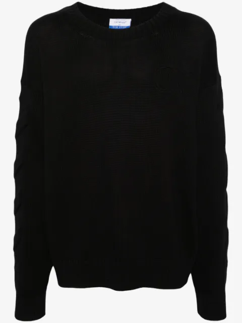 Off-White 3D Diag ribbed-knit jumper