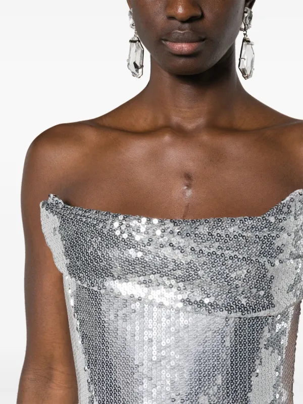 Alex perry silver dress best sale