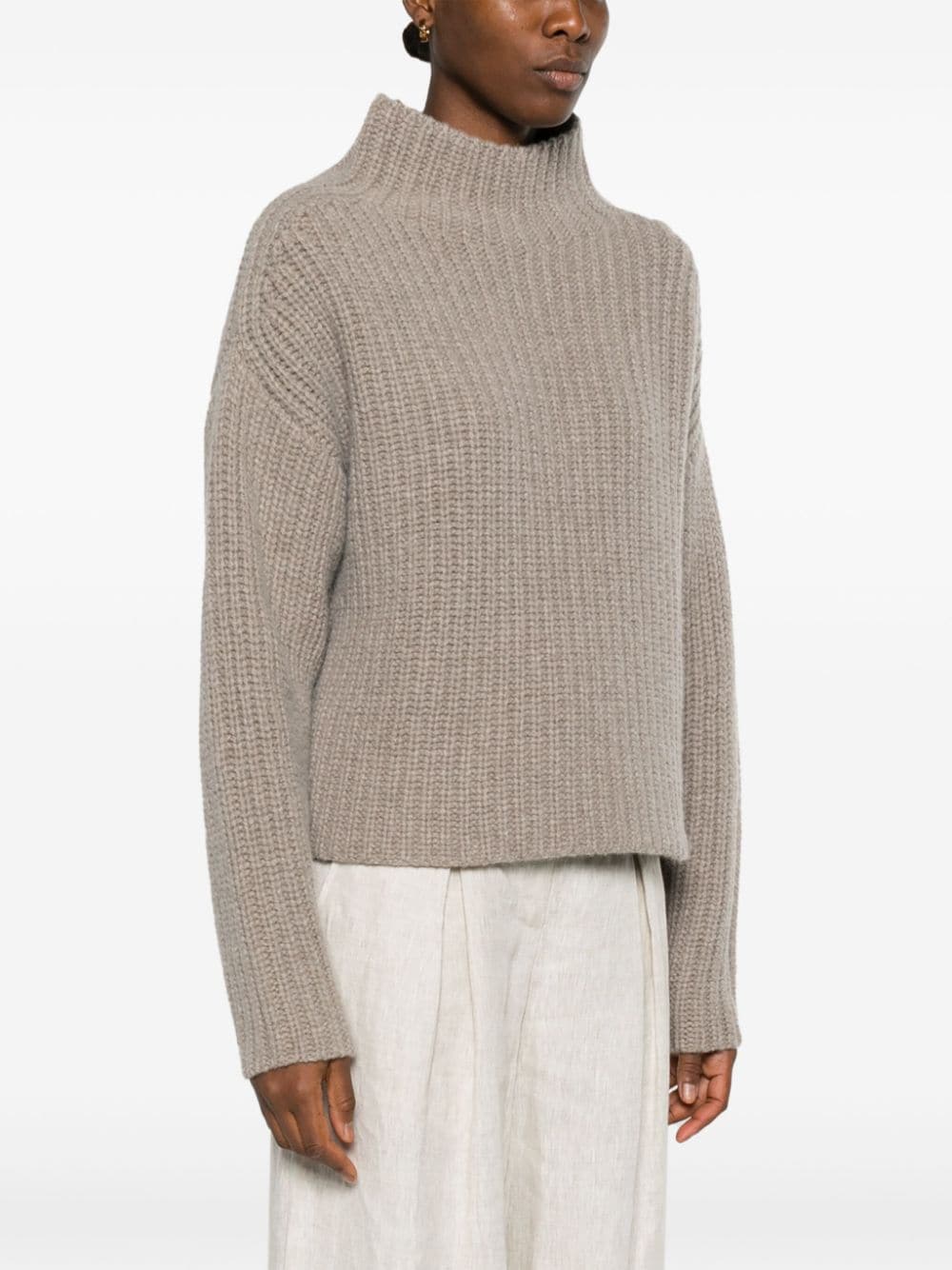 Shop Aisling Camps Isabella Merino Wool-blend Jumper In Grey