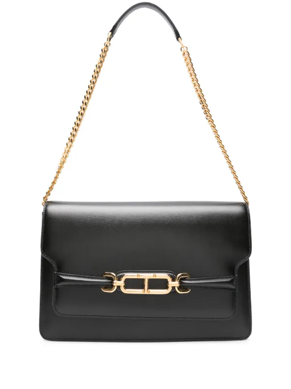 Tom Ford Medium Whitney Leather Shoulder Bag in Black