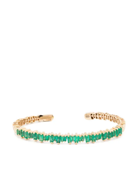 Suzanne Kalan pulsera Bold en oro amarillo de 18kt con esmeraldas