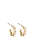 Suzanne Kalan 18kt yellow gold diamond small hoop earrings