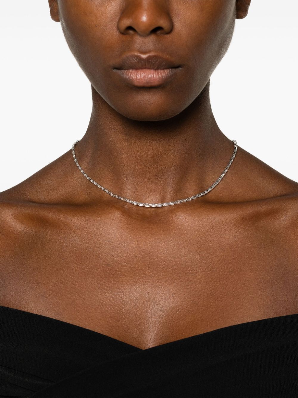 Suzanne Kalan 18kt witgouden Linear halsketting - Zilver