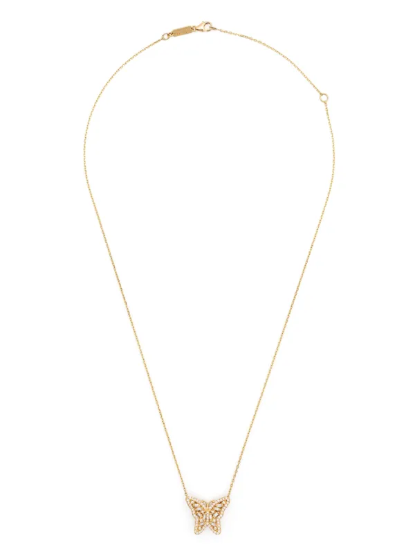 Suzanne Kalan Bold Diamond Small Butterfly Pendant in Gold