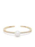 Mizuki 18kt yellow gold South Sea pearl and diamond cuff bracelet