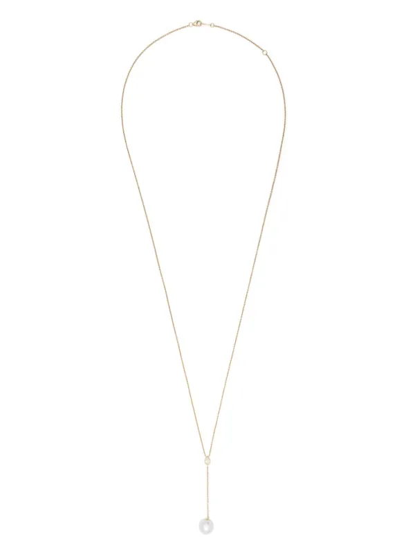 Mizuki 14kt Yellow Gold Sea of Beauty Pearl and Diamond Long Necklace