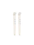Mizuki 14kt yellow gold Sea Of Beauty pearl and diamond chain earrings