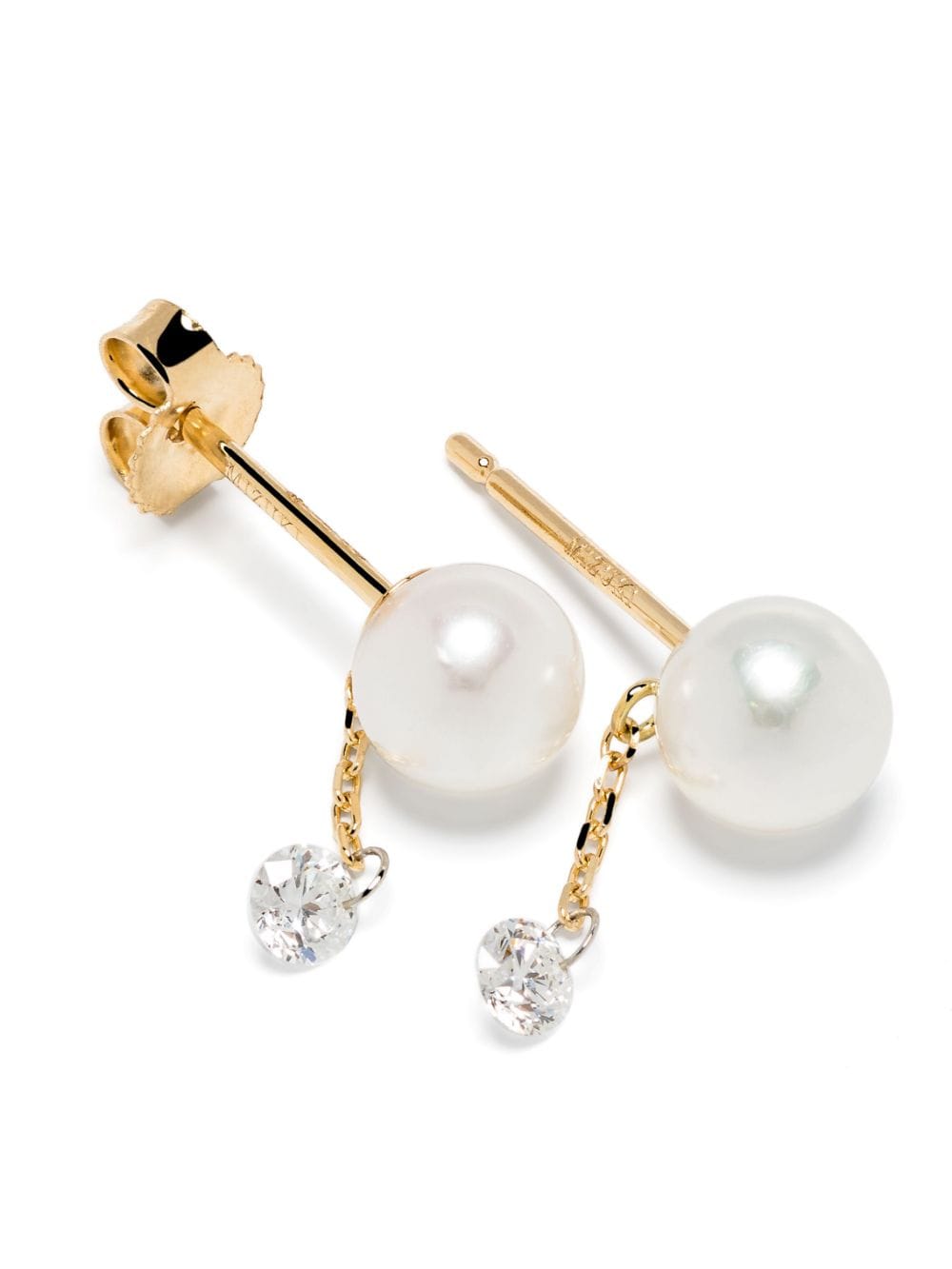 Shop Mizuki 14kt Gold Sea Of Beauty Pearl And Diamond Stud Earrings
