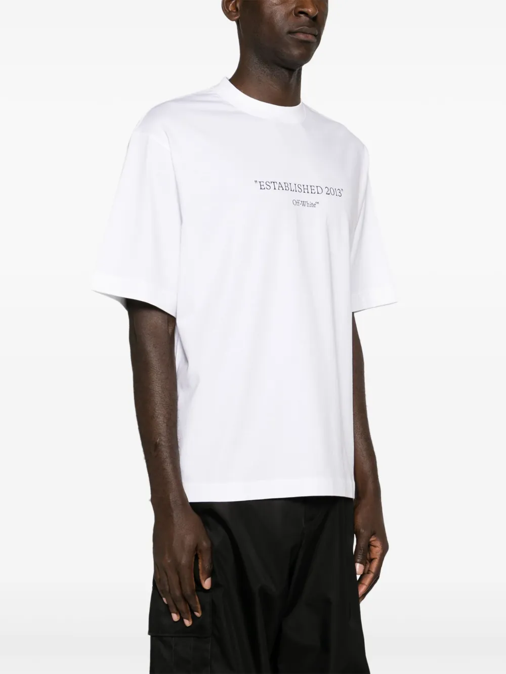 Shop Off-white Established 2013 Cotton T-shirt In White