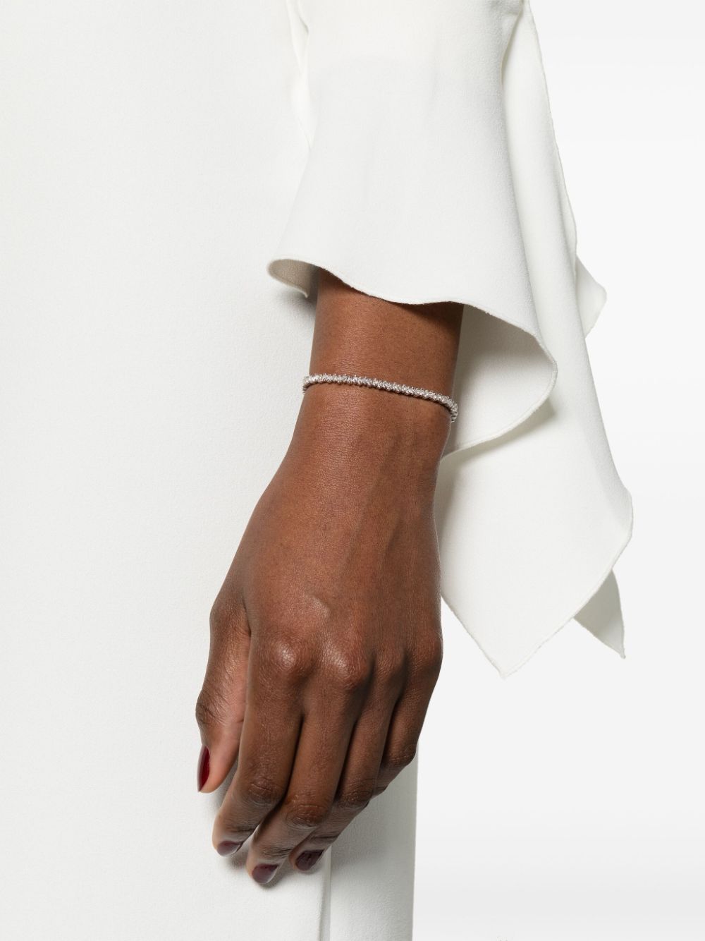 Suzanne Kalan 18kt witgouden prinses geslepen armband - Zilver